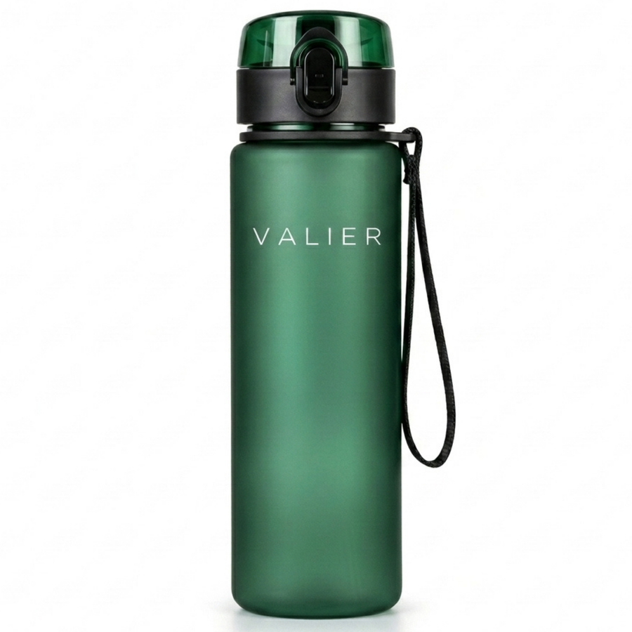 Valier 560ml leak-proof water bottle in Midnight Navy with flip-lock lid